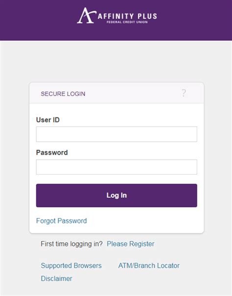 affinity federal credit union login page